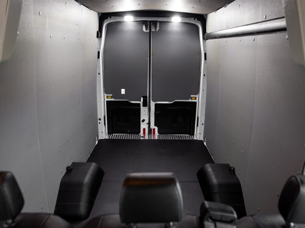Legend Fleet Solutions interior protection system with wall liners, door liners, and cargo flooring in a service van