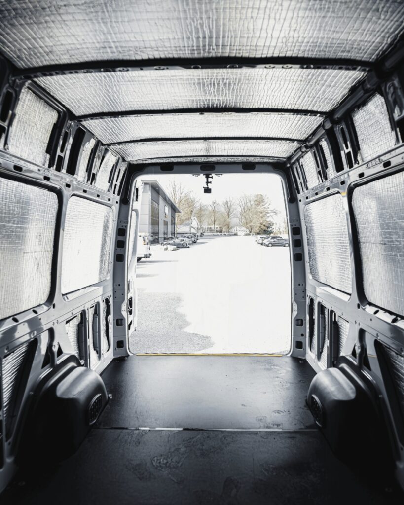 Legend TempShield insulation kit supporting interior temperature control in a service van cargo area