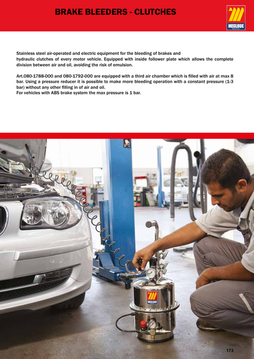 MecLube brake and clutch bleeder catalog cover for professional brake service and hydraulic clutch maintenance equipment