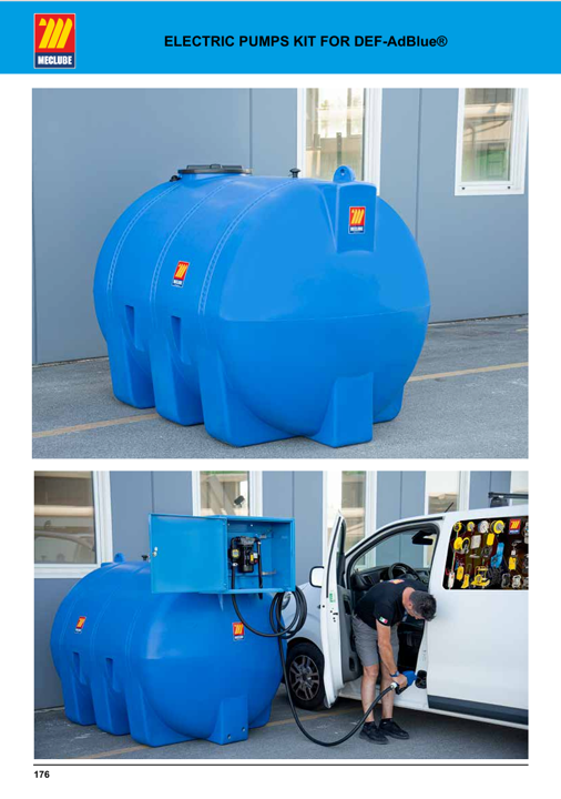 MecLube DEF and AdBlue distribution catalog cover for electric pump kits, transfer tanks, and professional fluid handling applications