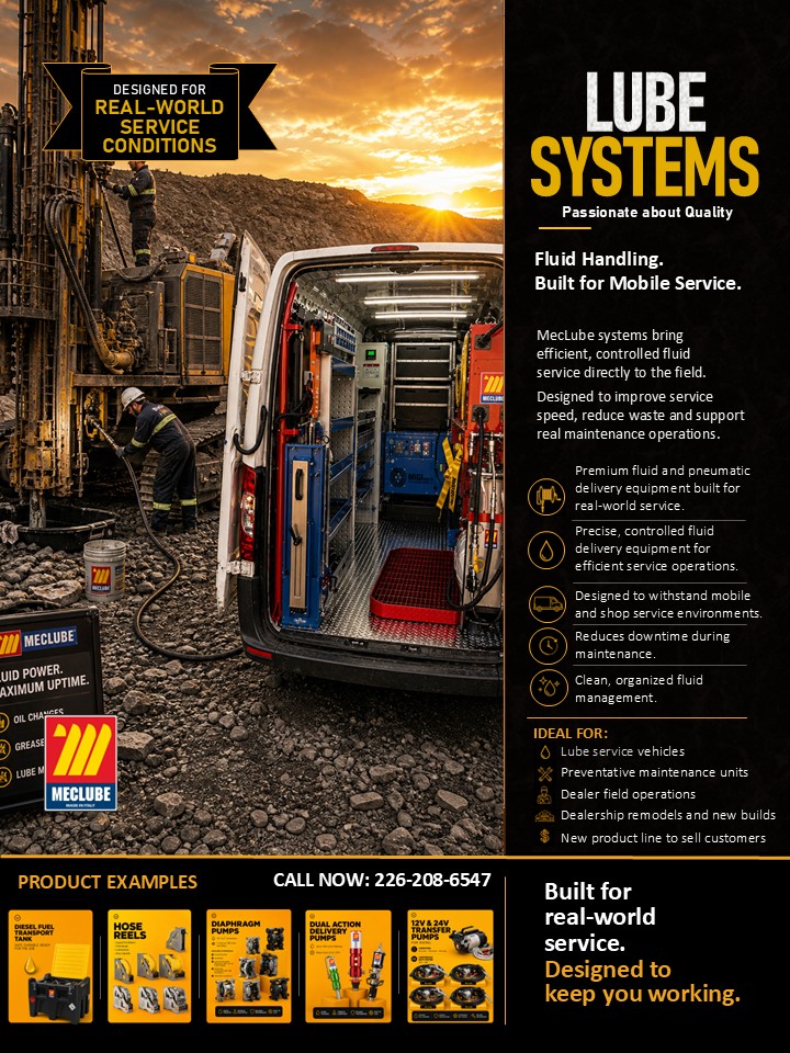 Professional lubrication, pneumatic, fluid handling, and operational support systems designed to improve workflow efficiency, organized maintenance environments, technician productivity, and demanding real-world service applications across mobile and facility-based operations.