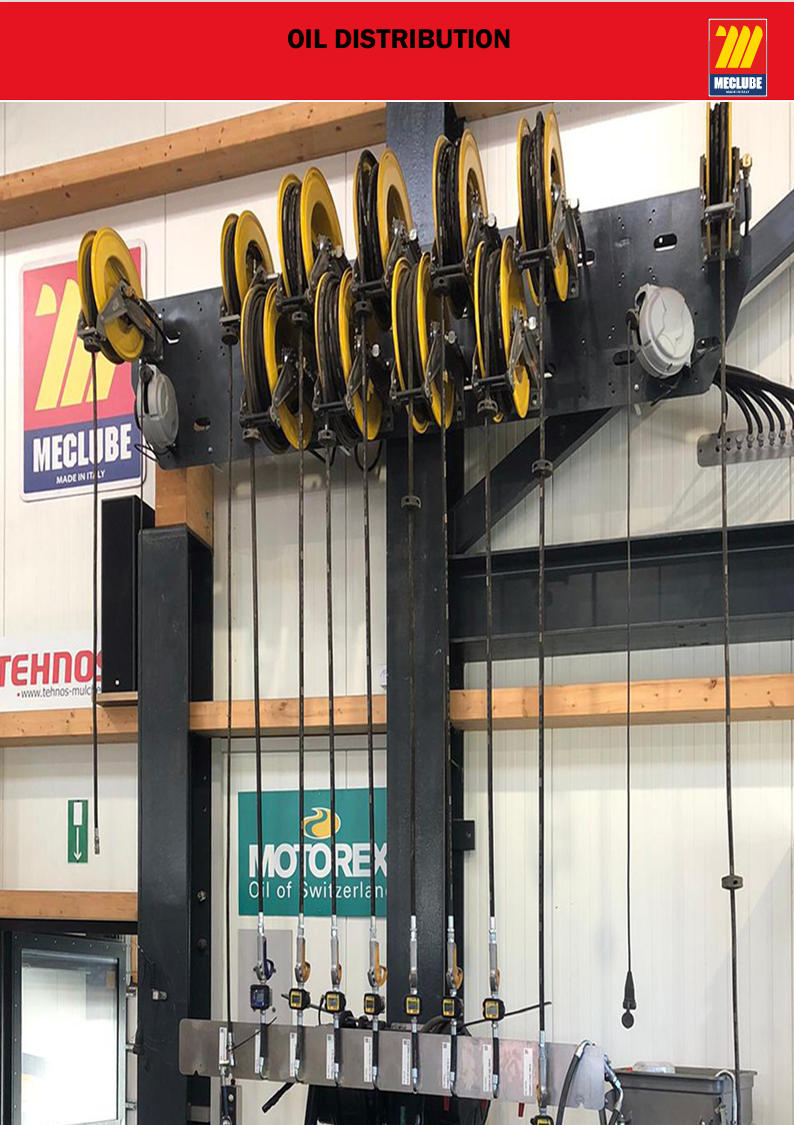 MecLube oil distribution catalog cover for oil transfer equipment, hose reels, and shop maintenance systems