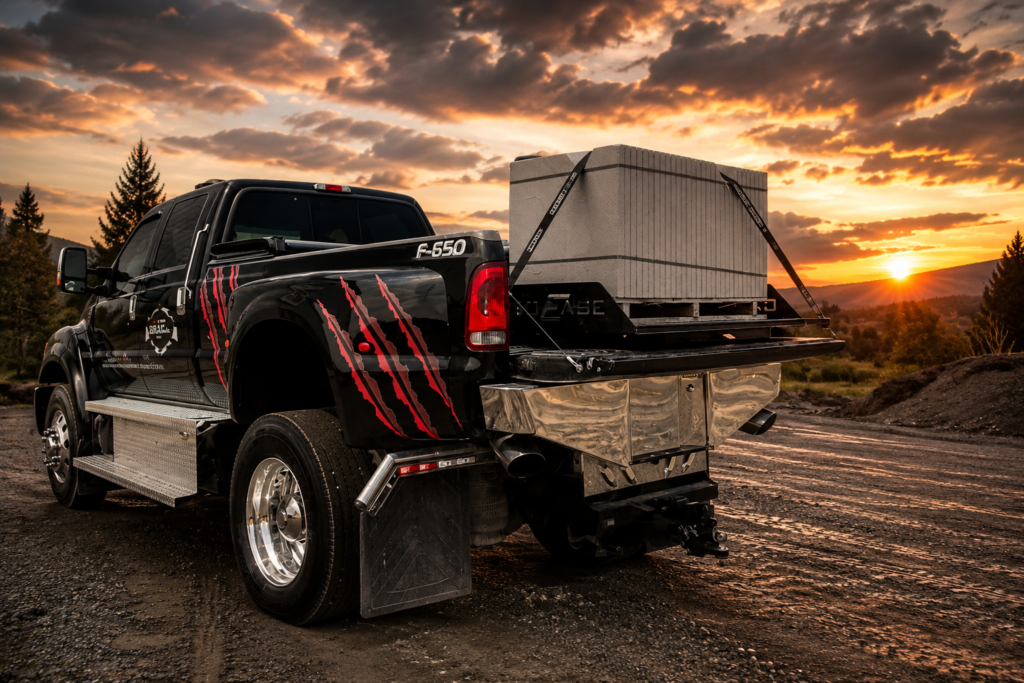 Cargo Ease Titan Series truck slide carrying heavy equipment with 3000lbs and 4000lbs capacity options for pickup truck cargo access