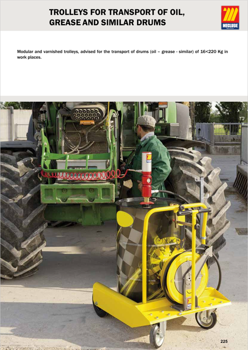 ecLube trolley cart catalog cover for transporting oil, grease, and fluid drums in maintenance environments
