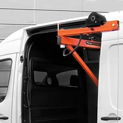 Penny Hydraulics SwingLift catalog PDF for electric vehicle mounted cranes