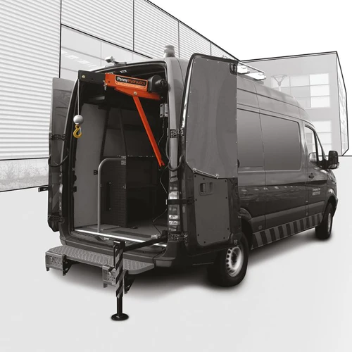 Penny Hydraulics SwingLift catalog PDF for electric vehicle mounted cranes